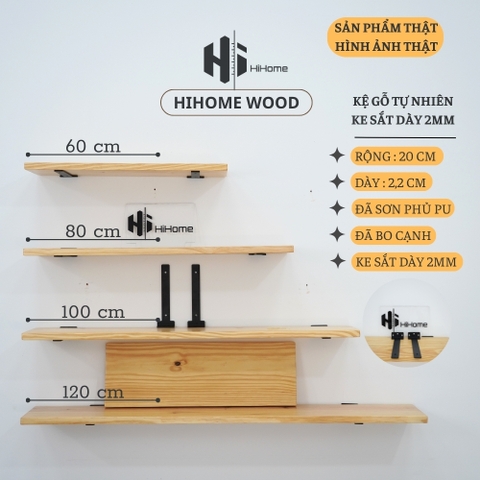 KỆ GỖ TREO TƯỜNG KÈM PASS KGT007