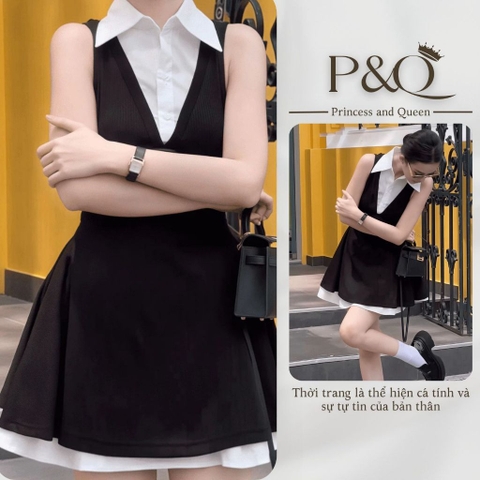 Đầm váy xòe mini vải goothun kiểu dáng công sở hai lớp có bigsize | vd33