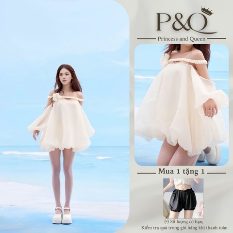 Đầm váy xoè mini trên đầu gối dáng bèo kiểu tiểu thư vải tơ gôn cao cấp đi tiệc đi chơi | vd98