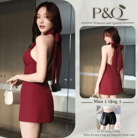 Đầm váy xòe chân váy mini cổ họa tiết hai lớp có lớp lót có bigsize | vd1