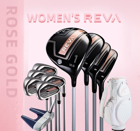 Bộ Gậy Golf Fullset Nữ Callaway Reva Hồng (8 gậy)