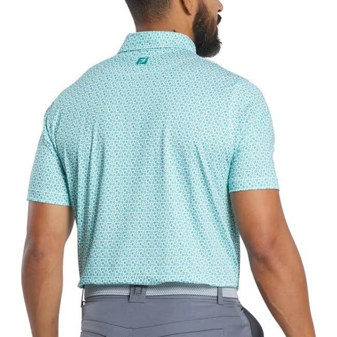 ÁO FOOTJOY Allover Floral Lisle EMERALD/WHITE