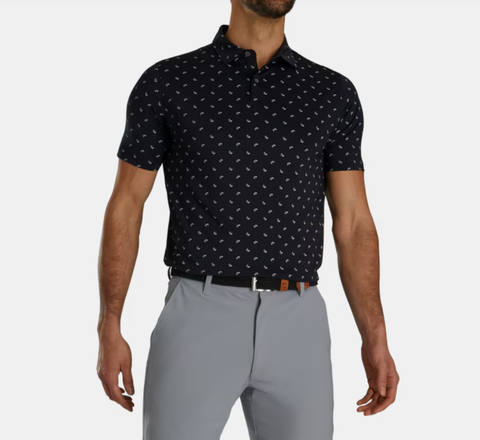 ÁO FOOTJOY DS PAISLEY PRT LISLE BLACK/CHARCOAL