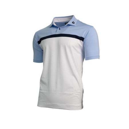 ÁO FOOTJOY Lisle Color Block Shirt Lt Blue/Navy/White