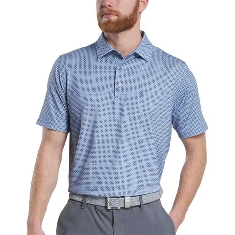 ÁO FOOTJOY Tonal Dot Print Lisle Lt.Blue