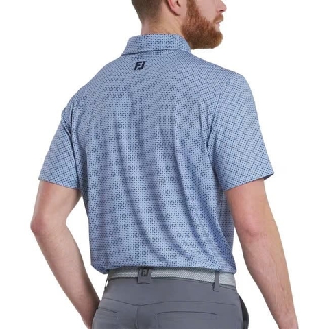 ÁO FOOTJOY Tonal Dot Print Lisle Lt.Blue