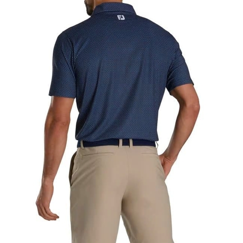 ÁO FOOTJOY Tonal Dot Print Lisle Navy