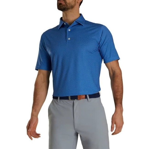 ÁO FOOTJOY Tonal Dot Print Lisle Royal