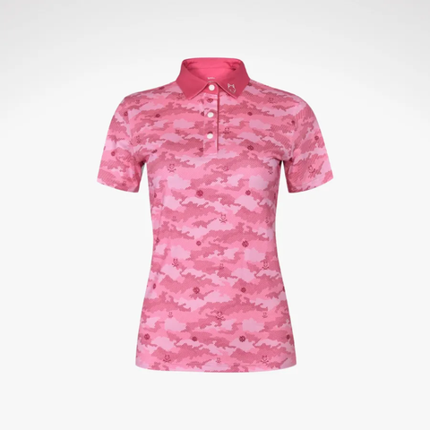 ÁO GOLF NỮ HGF CAMO ĐỎ