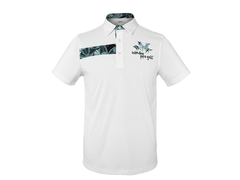 ÁO POLO NGẮN TAY HANDEE PRO GOLF HỌA TIẾT LÁ CÂY SỌC NGANG - màu xanh lá