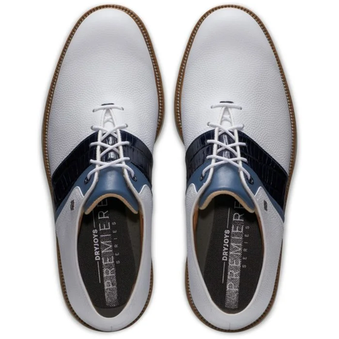 GIÀY FOOTJOY DRYJOYS PREMIERE WHITE/NAVY/BLUE FOG