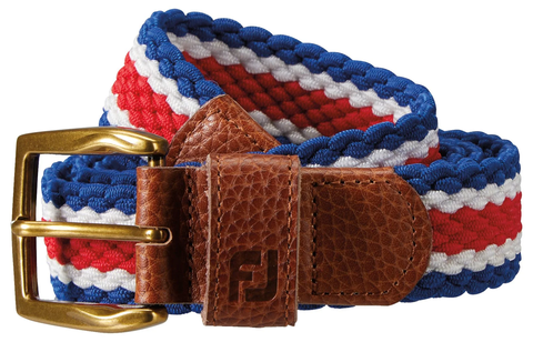 Thắt lưng Striped Braided Belt Twilight/Racing Red/White