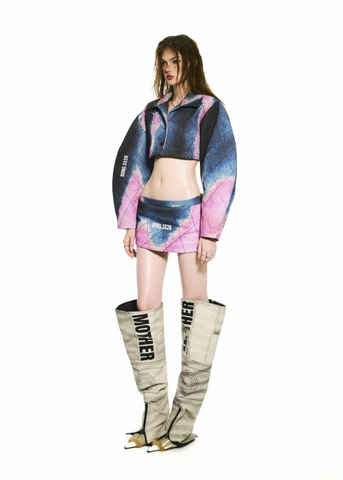 BONG Gradient Cropped Jacket