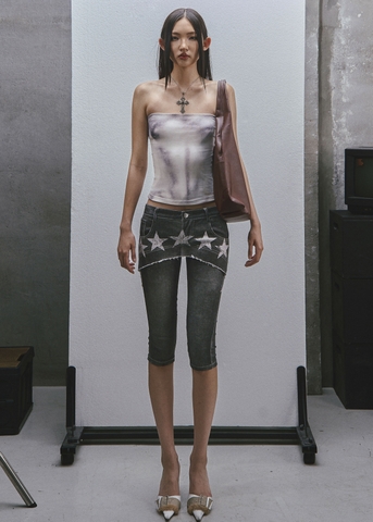 RAW Stars Printed Capri Jeans