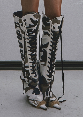 RAW Camouflage Pattern Cover Boots
