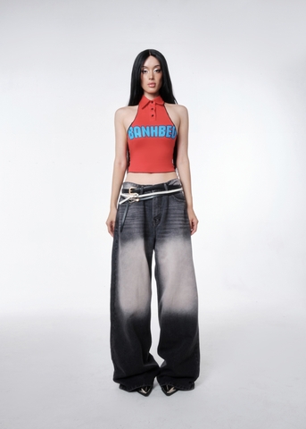 BanhBeo Polo Halter Neck Top