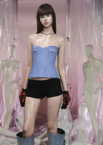 LABEL Bustier Striped Corset