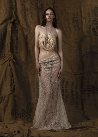 Mother See Through Maxi Skirt