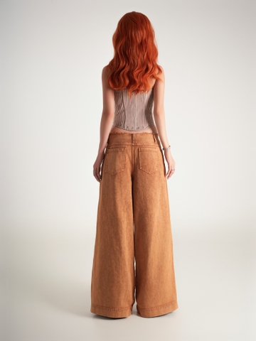 Error Washed Brown Big Pant Denim