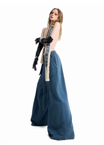 SG.S Washed Knitted Long Wide Pant