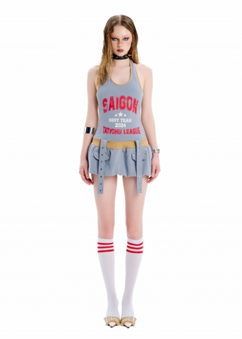 SG.S Halter Neck Bubble Mini Dress