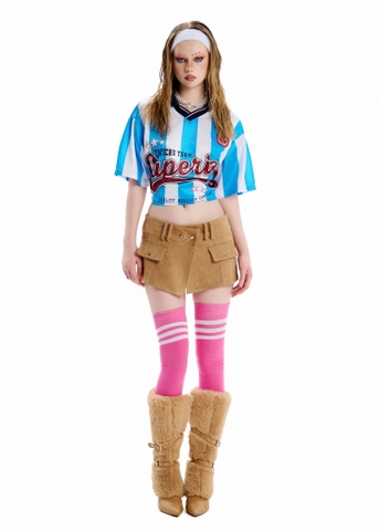 SG.S Suede Wrap Mini Skirt