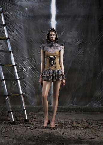 NONE Hoodie Corset Dress