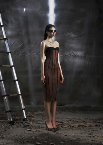 NONE Midi Mesh Dress