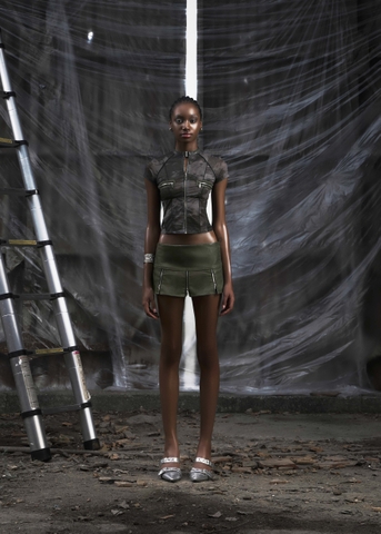 NONE Raglag Mesh Top