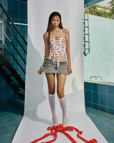 BAE Distressed Jeans Mini Skirt