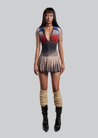 IUNU Printed Tennis Mini Dress