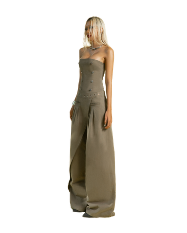 Puzzle Double Breasted Strapless Jumpsuit