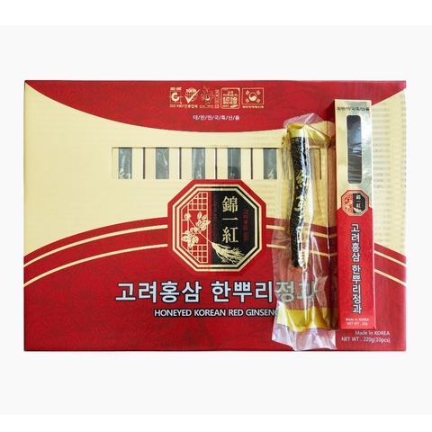 SÂM TẨM MẬT ONG 10 CỦ HỘP ĐỎ
(HONEYED KOREAN RED GINSENG)