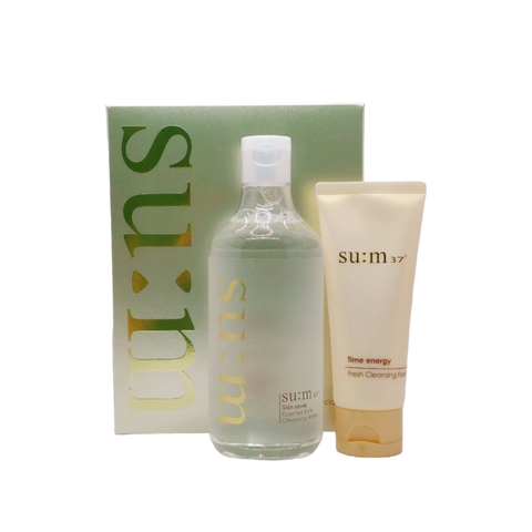 TẨY TRANG SUM37 
[Skin Saver Essential Cleansing Water 400ml + Sữa rửa mặt 100ml]