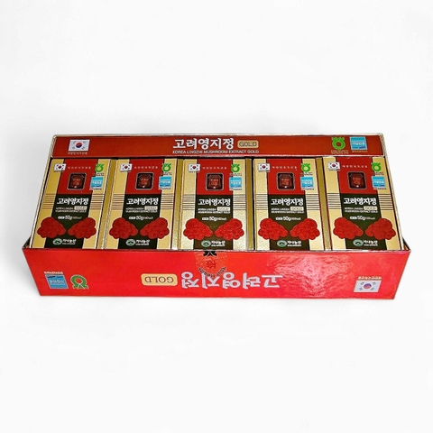 CAO LINH CHI CAO CẤP [SET 5 LỌ×50G] / KOREA LINHZHI MUSHROOM EXTRACT GOLD / 고려영지정