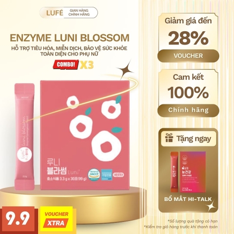 ENZYME LUNI BLOSSOM - HỖ TRỢ TIÊU HÓA, MIỄN DỊCH, BẢO VỆ SỨC KHỎE TOÀN DIỆN CHO PHỤ NỮ (3 HỘP)