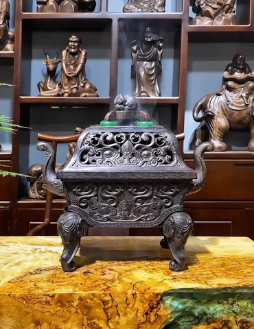 Lư Xông Trầm Hương Bằng Gỗ