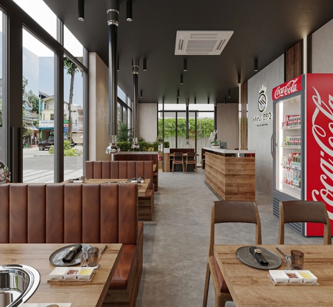 Ghế sofa băng bọc nệm cho nhà hàng, cafe tại Hà Nội