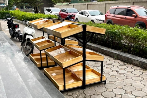 Kệ đôi bày rau củ quả trái cây