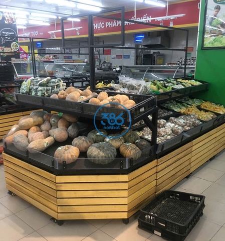 Kệ hoa quả hình bát giác