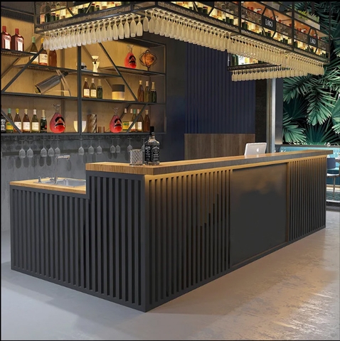 Mẫu quầy bar 03 - Quầy bar cafe phong cách hiện đại