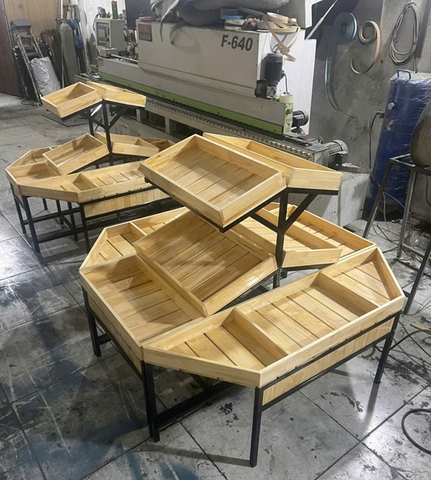 Kệ hoa quả hình bát giác