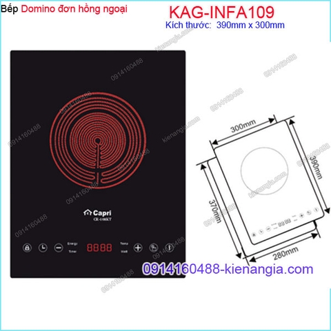 Bếp điện hồng ngoại đơnbếp hồng ngoại Domino Capri KAG-INFA109 VN