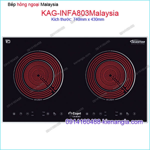 Bếp điện hồng ngoại đôi sung túc Capri Malaysia KAG-INFA803 Malaysia