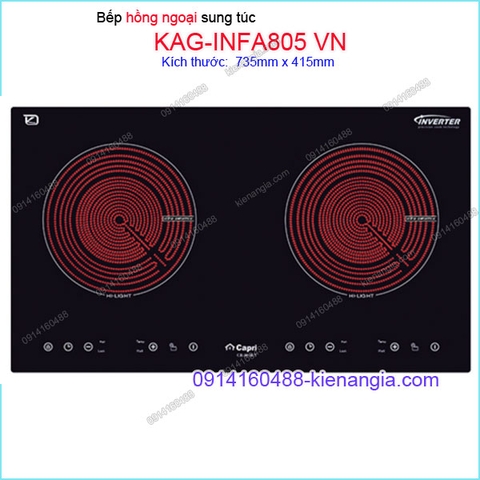 Bếp điện hồng ngoại đôi Hạnh phúc  Capri Malaysia KAG-INFA805 VN