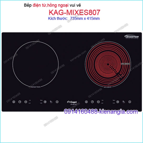 Bếp từ kết hợp hồng ngoại vui vẻ Capri KAG-MIXES807 VN