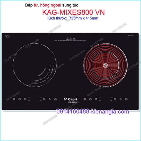 Bếp từ kết hợp hồng ngoại tiện nghi Capri KAG-MIXES800 VN