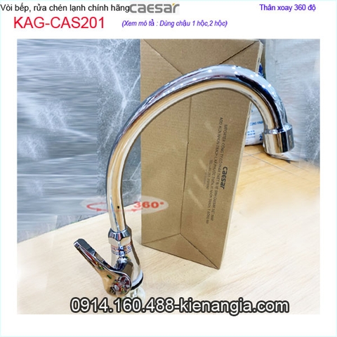 Vòi rửa chén lạnh Caesar chính hãng KAG-CAS201