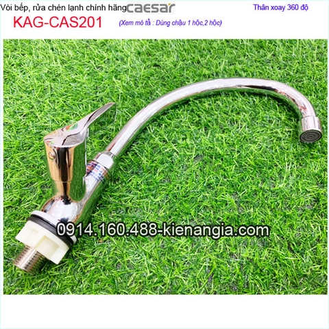 Vòi rửa chén lạnh Caesar chính hãng KAG-CAS201