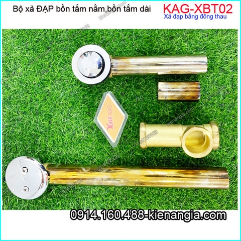 Xả đạp bồn tắm dài bằng đồng KAG-XBT02
